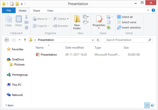 find all powerpoint files in folder